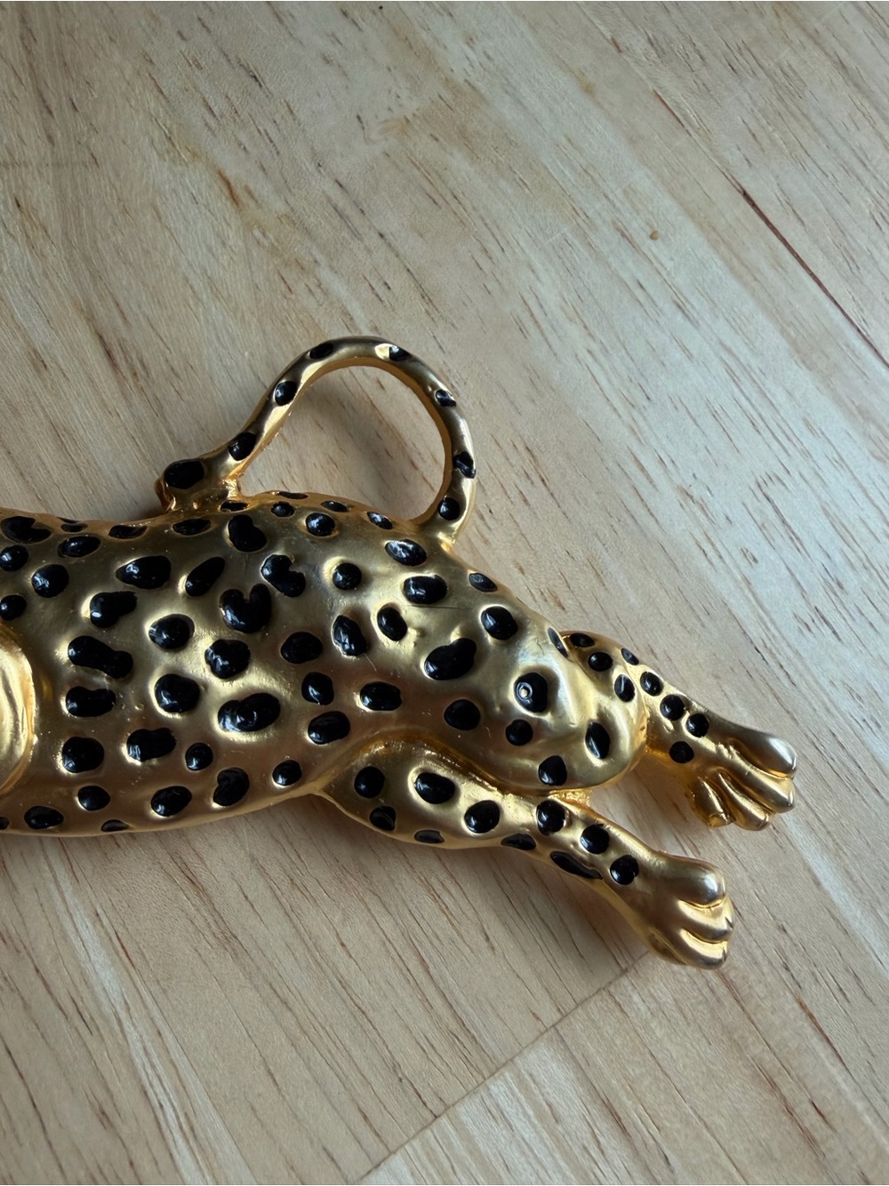 Vintage Gold Leopard Belt Buckle black belt jeweled - Picture 3 of 7